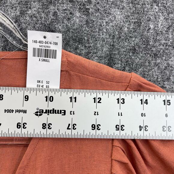 Abercrombie & Fitch Women's Blouse Tie Front Size X-small Caramel - Picture 6 of 11